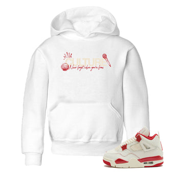 Sneaker match tees – Sneaker Tees To Match Air Jordan 4 Valentines Day Shoes – Culture Kids T-Shirt White 1
