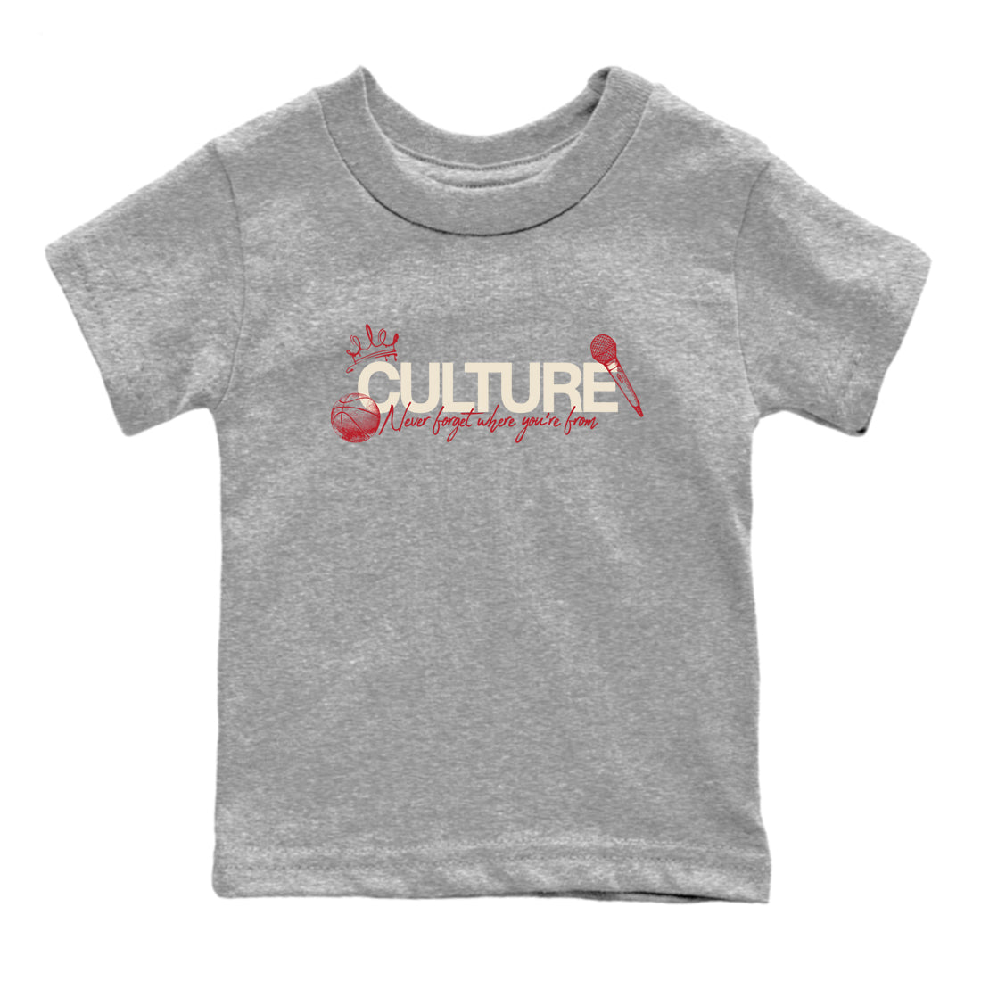 Sneaker match tees – Sneaker Tees To Match Air Jordan 4 Valentines Day Shoes – Culture Kids T-Shirt Heather Grey 2