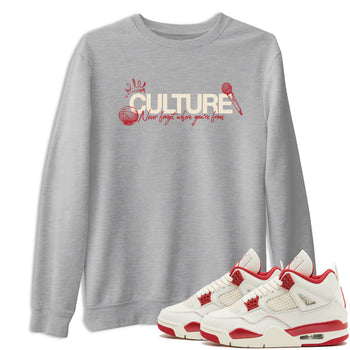 Sneaker match tees – Sneaker Tees To Match Air Jordan 4 Valentines Day Shoes – Culture Tee Heather Grey 1