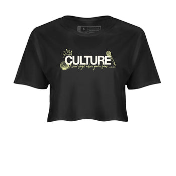 Sneaker match tees – Streetwear Graphic Tees Air Jordan 5 Luminous Green Sneakers – Culture Graphic Crop T-Shirt Black 2