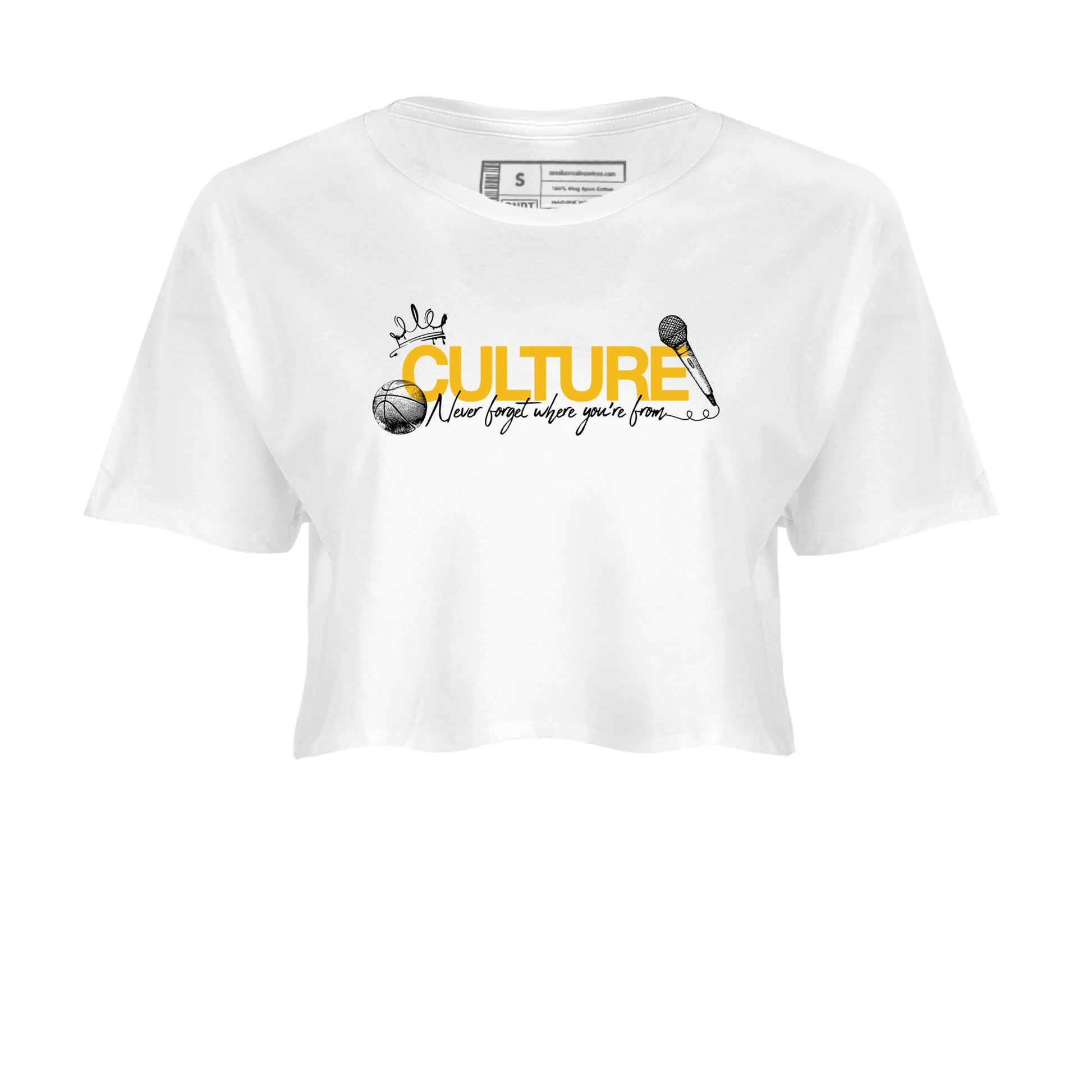 Sneaker match tees – Sneaker Tees To Match Air Jordan 5 Tokyo Shoes – Culture Crop T-Shirt White 2