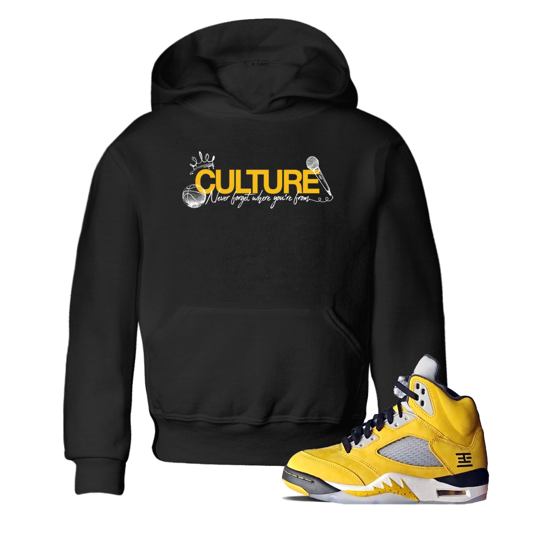 Sneaker match tees – Sneaker Tees To Match Air Jordan 5 Tokyo Shoes – Culture Kids T-Shirt Black 1