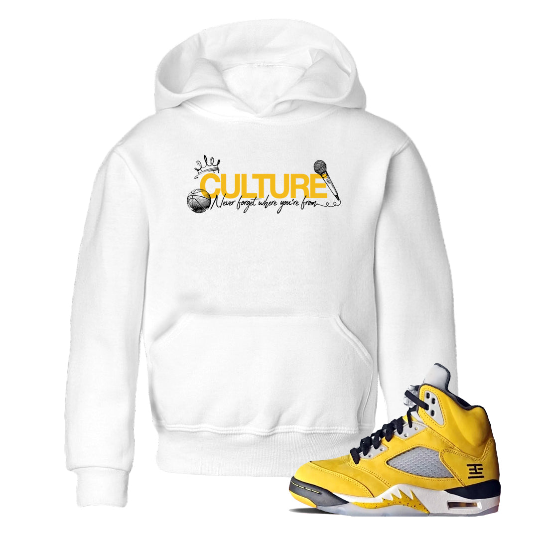 Sneaker match tees – Sneaker Tees To Match Air Jordan 5 Tokyo Shoes – Culture Kids T-Shirt White 1