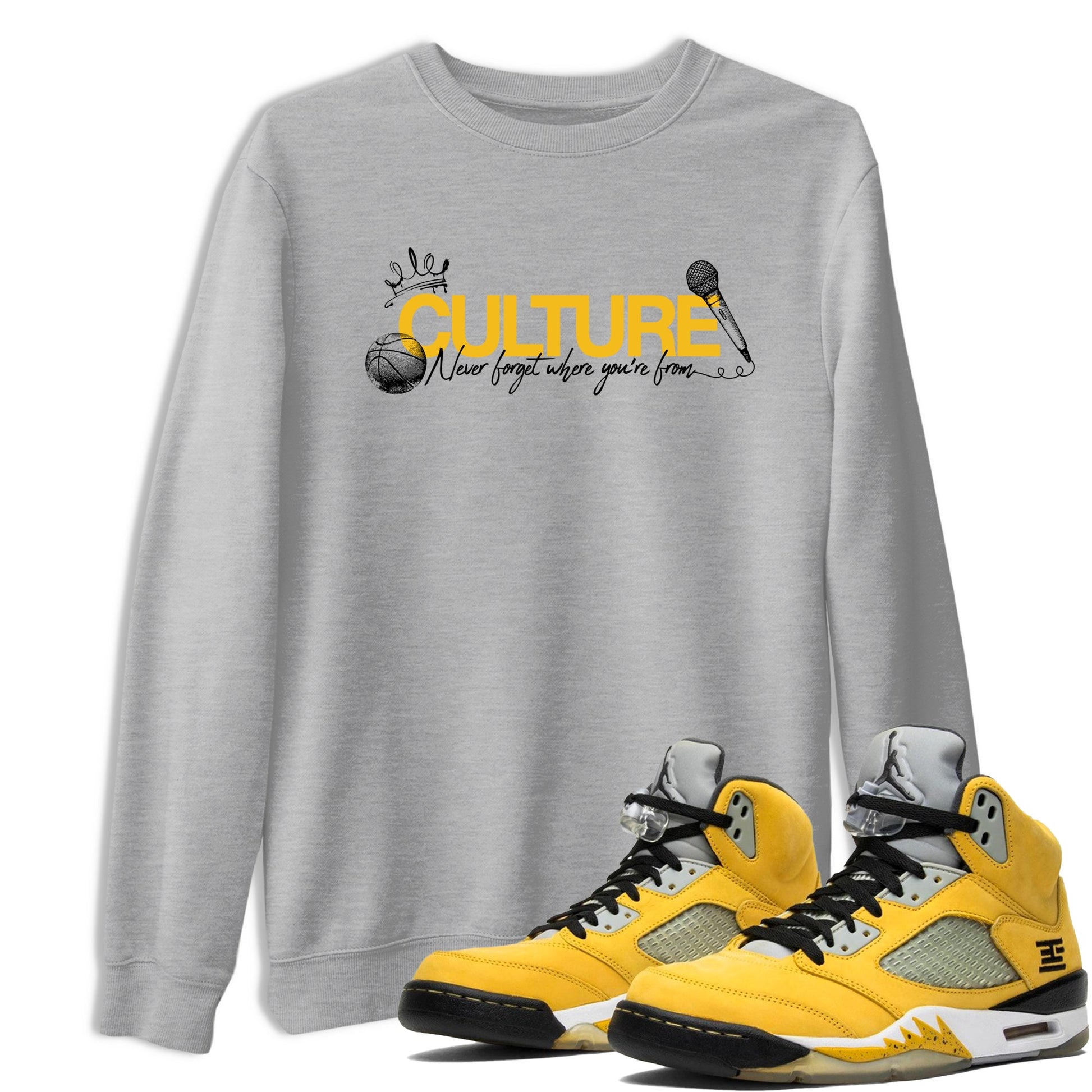 Sneaker match tees – Sneaker Tees To Match Air Jordan 5 Tokyo Shoes – Culture Tee Heather Grey 1