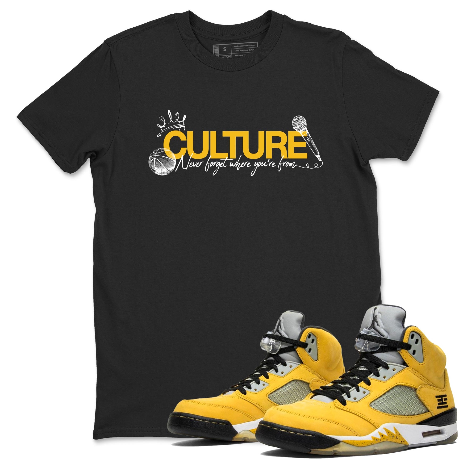 Sneaker match tees – Sneaker Tees To Match Air Jordan 5 Tokyo Shoes – Culture Tee Black 1