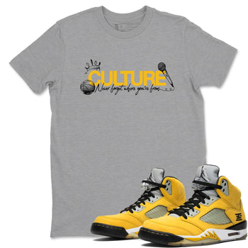 Sneaker match tees – Sneaker Tees To Match Air Jordan 5 Tokyo Shoes – Culture Tee Heather Grey 1