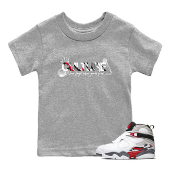Sneaker match tees – Sneaker Tees To Match Air Jordan 8 Bunny Shoes Air Jordan 8 White and True Red – Culture Kids T-Shirt Heather Grey 1