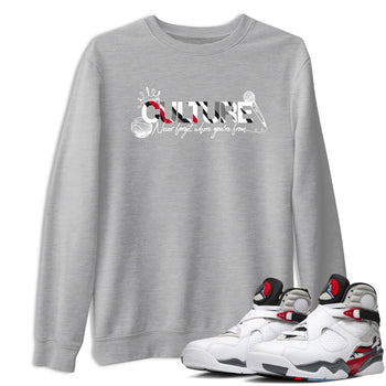 Sneaker match tees – Sneaker Tees To Match Air Jordan 8 Bunny Shoes Air Jordan 8 White and True Red – Culture Tee Heather Grey 1