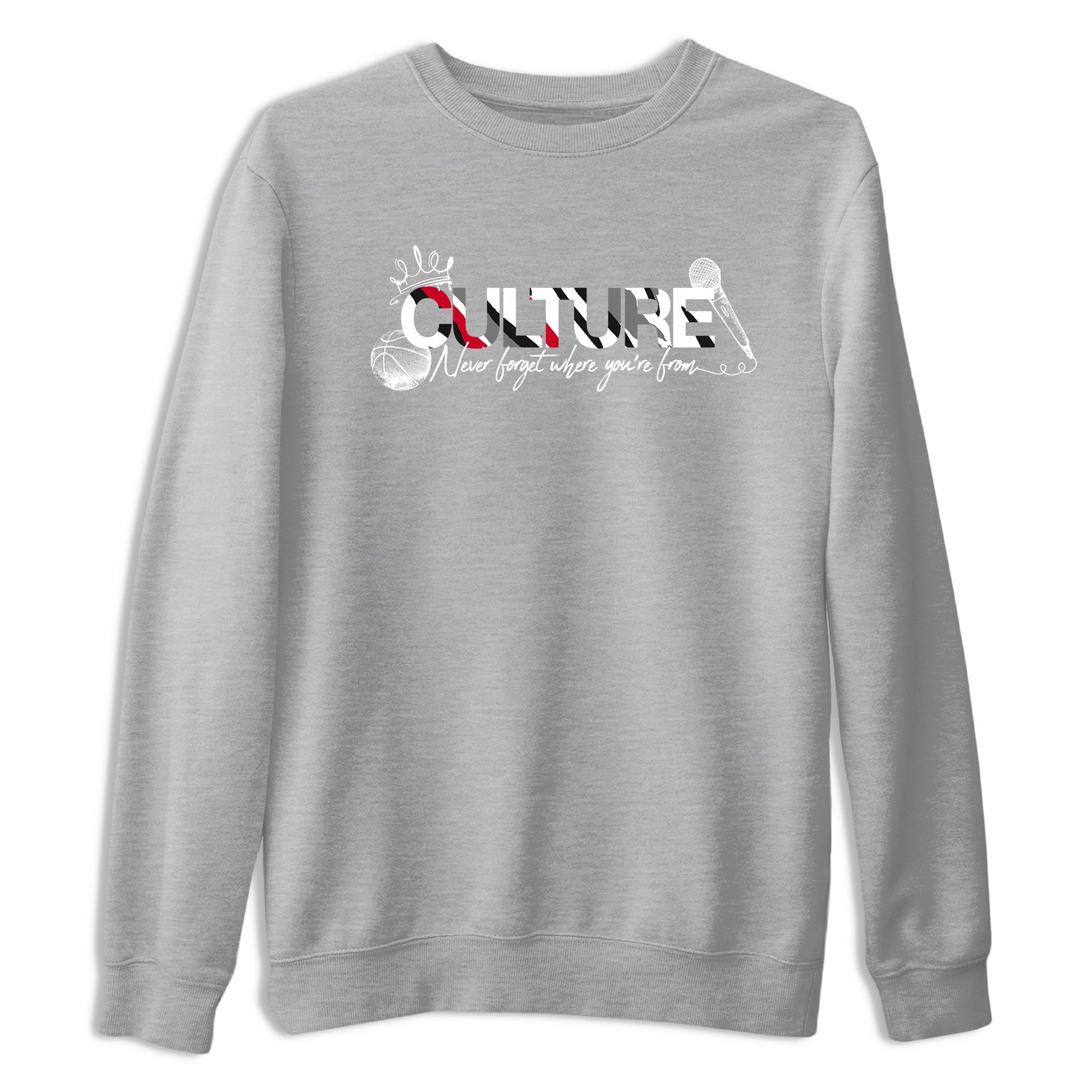 Sneaker match tees – Sneaker Tees To Match Air Jordan 8 Bunny Shoes Air Jordan 8 White and True Red – Culture Tee Heather Grey 2
