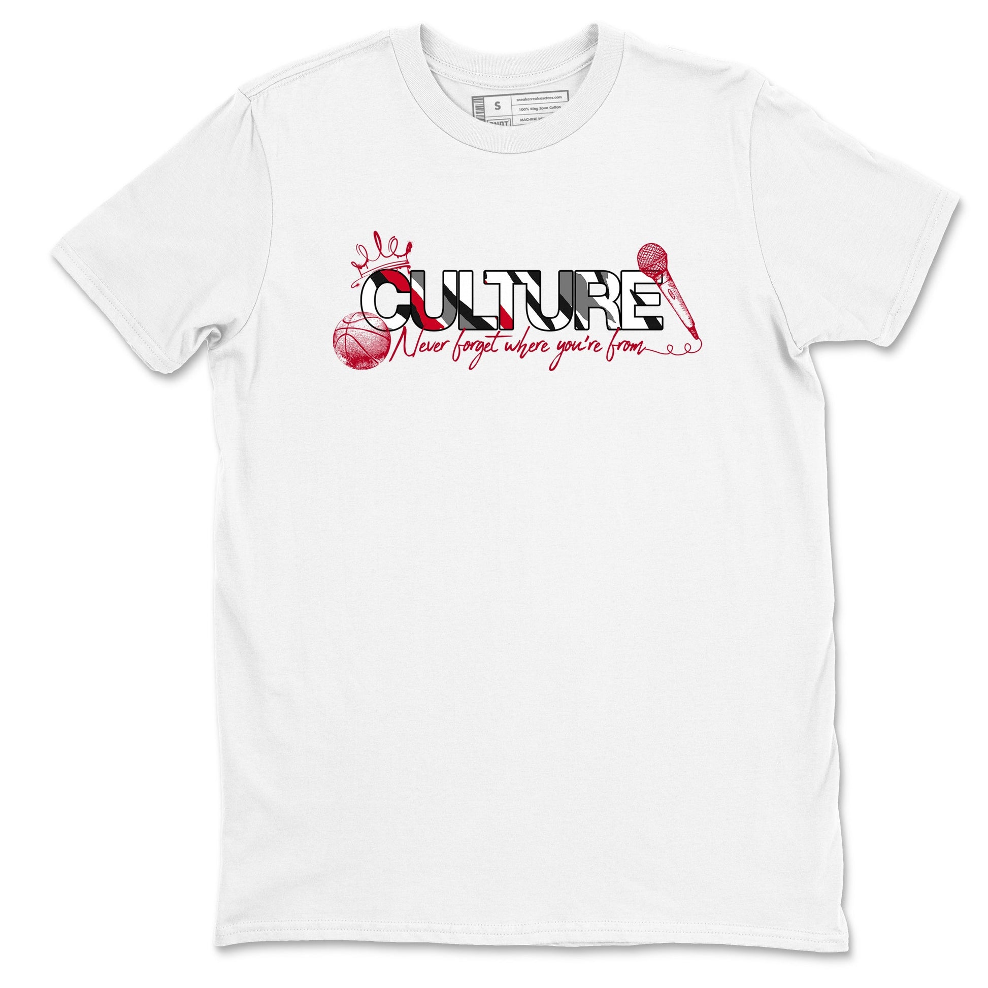 Sneaker match tees – Sneaker Tees To Match Air Jordan 8 Bunny Shoes Air Jordan 8 White and True Red – Culture Tee White 2