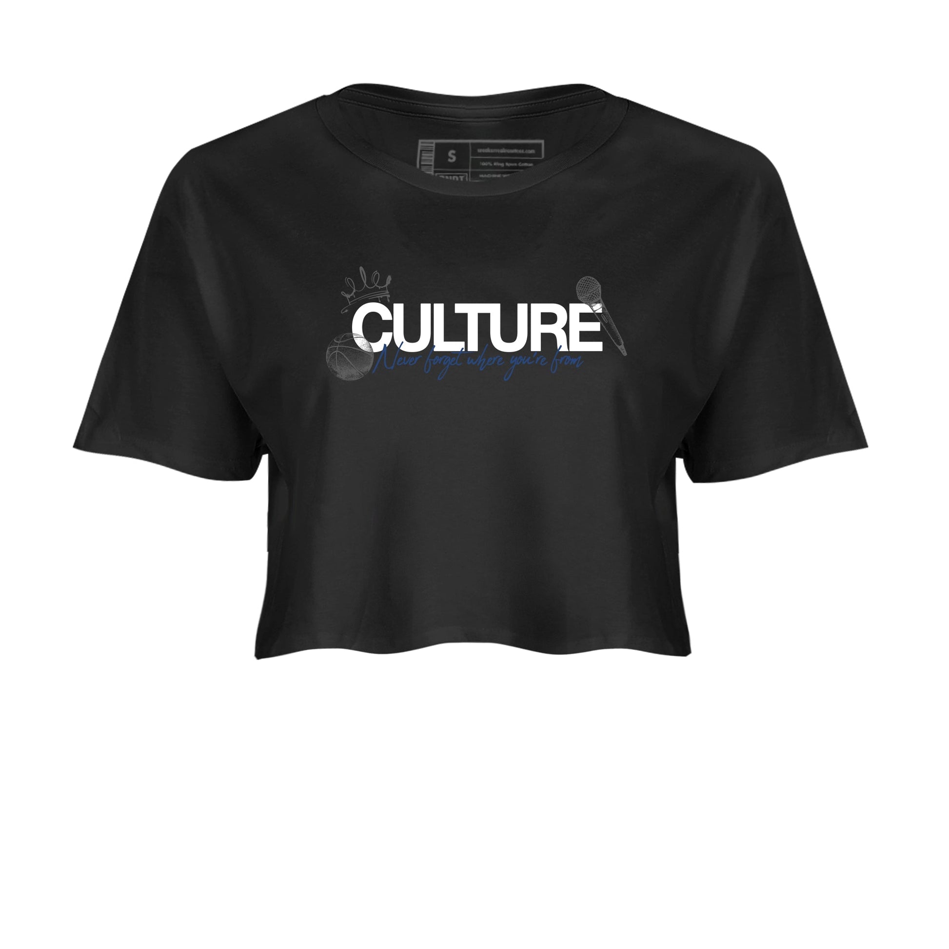 Sneaker match tees – Sneaker Tees To Match Air Jordan 9 Flint Grey Shoes – Culture Crop T-Shirt Black 2