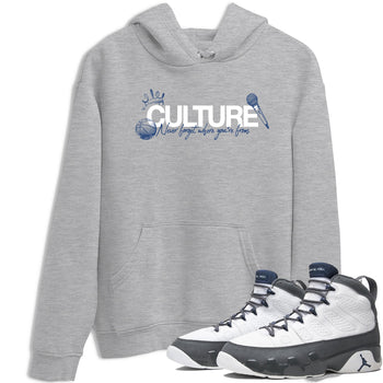 Sneaker match tees – Sneaker Tees To Match Air Jordan 9 Flint Grey Shoes – Culture Tee Heather Grey 1