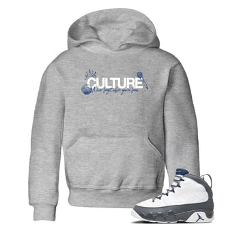 Sneaker match tees – Sneaker Tees To Match Air Jordan 9 Flint Grey Shoes – Culture Kids T-Shirt Heather Grey 1