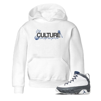 Sneaker match tees – Sneaker Tees To Match Air Jordan 9 Flint Grey Shoes – Culture Kids T-Shirt White 1
