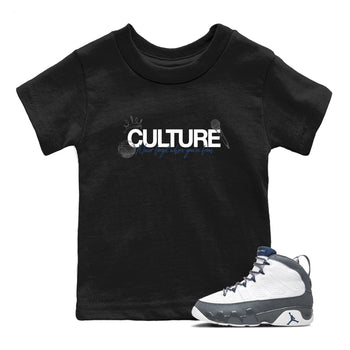 Sneaker match tees – Sneaker Tees To Match Air Jordan 9 Flint Grey Shoes – Culture Kids T-Shirt Black 1