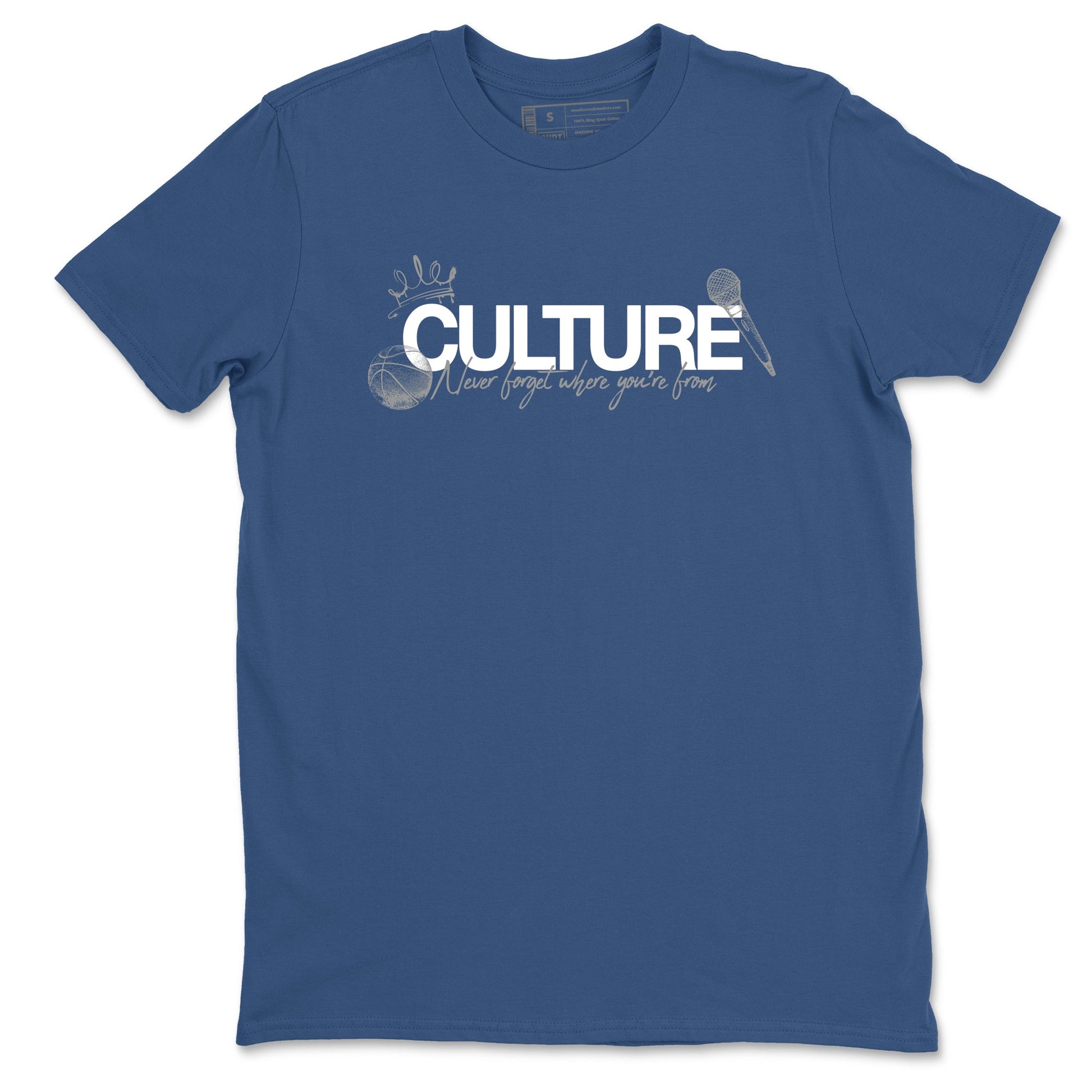 Sneaker match tees – Sneaker Tees To Match Air Jordan 9 Flint Grey Shoes – Culture Tee Denim Blue 2