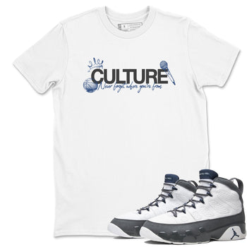 Sneaker match tees – Sneaker Tees To Match Air Jordan 9 Flint Grey Shoes – Culture Tee White 1