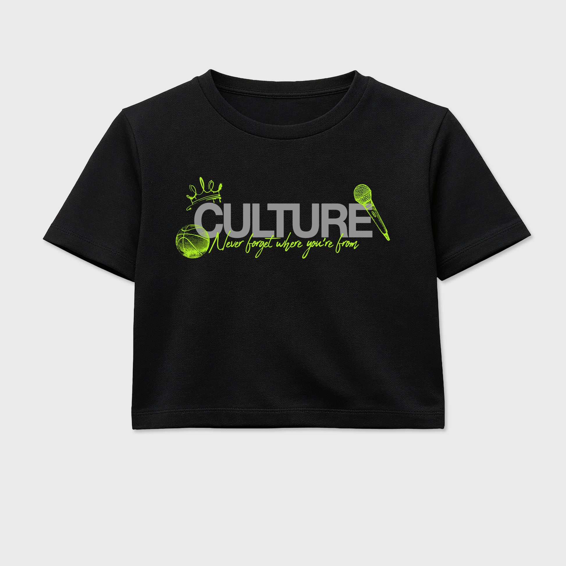 Sneaker match tees – Sneaker Tees To Match Air Max 90 Neon Yellow Shoes – Culture Crop T-Shirt Black 2