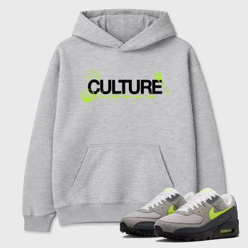 Sneaker match tees – Sneaker Tees To Match Air Max 90 Neon Yellow Shoes – Culture Tee Heather Grey 1