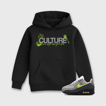 Sneaker match tees – Sneaker Tees To Match Air Max 90 Neon Yellow Shoes – Culture Kids T-Shirt Black 1