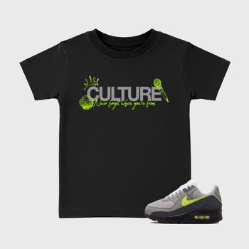 Sneaker match tees – Sneaker Tees To Match Air Max 90 Neon Yellow Shoes – Culture Kids T-Shirt Black 1