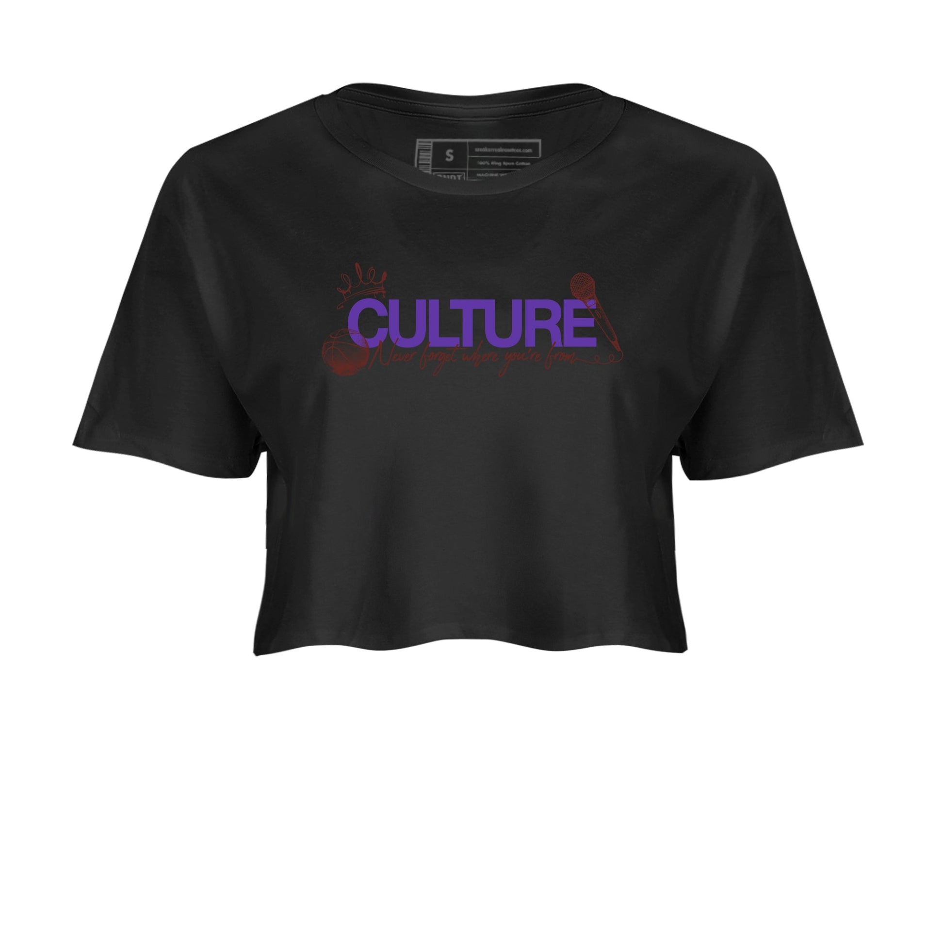 Sneaker match tees – Sneaker Threads To Match Dunk Low Persian Violet Shoes – Culture Crop T-Shirt Black 2