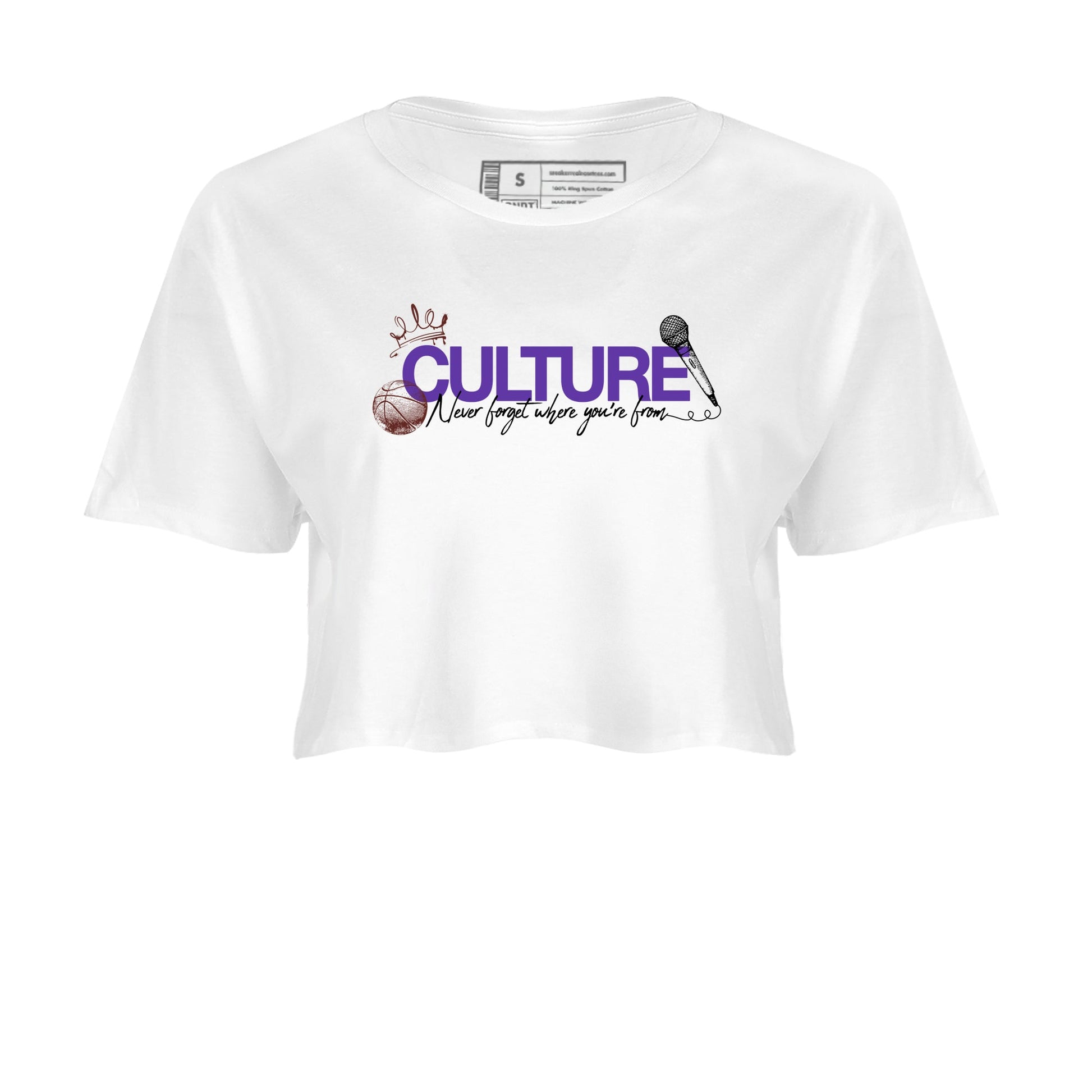 Sneaker match tees – Sneaker Threads To Match Dunk Low Persian Violet Shoes – Culture Crop T-Shirt White 2