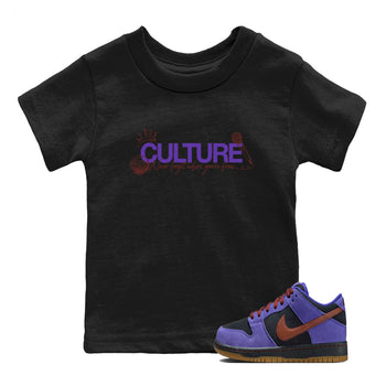 Sneaker match tees – Sneaker Threads To Match Dunk Low Persian Violet Shoes – Culture Kids T-Shirt Black 1