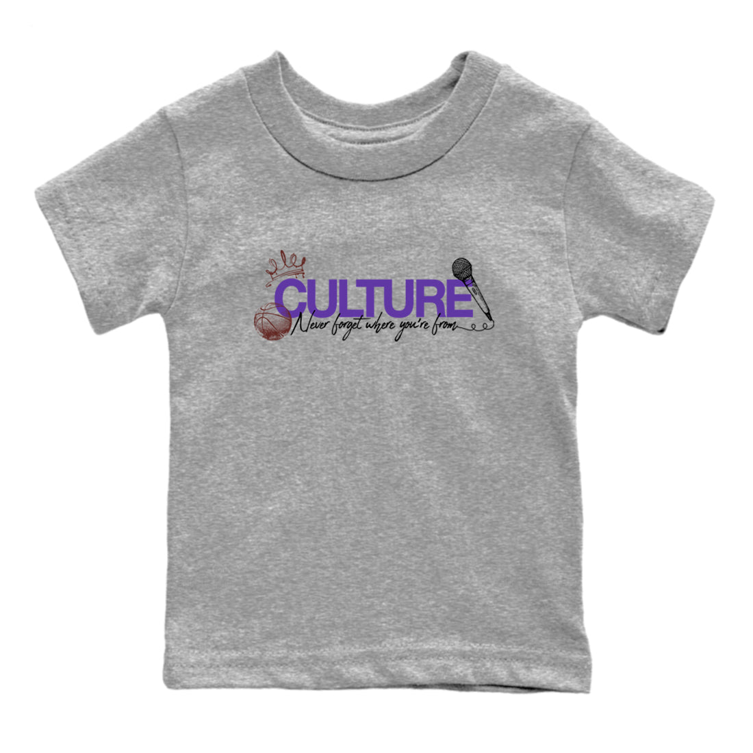 Sneaker match tees – Sneaker Threads To Match Dunk Low Persian Violet Shoes – Culture Kids T-Shirt Heather Grey 2