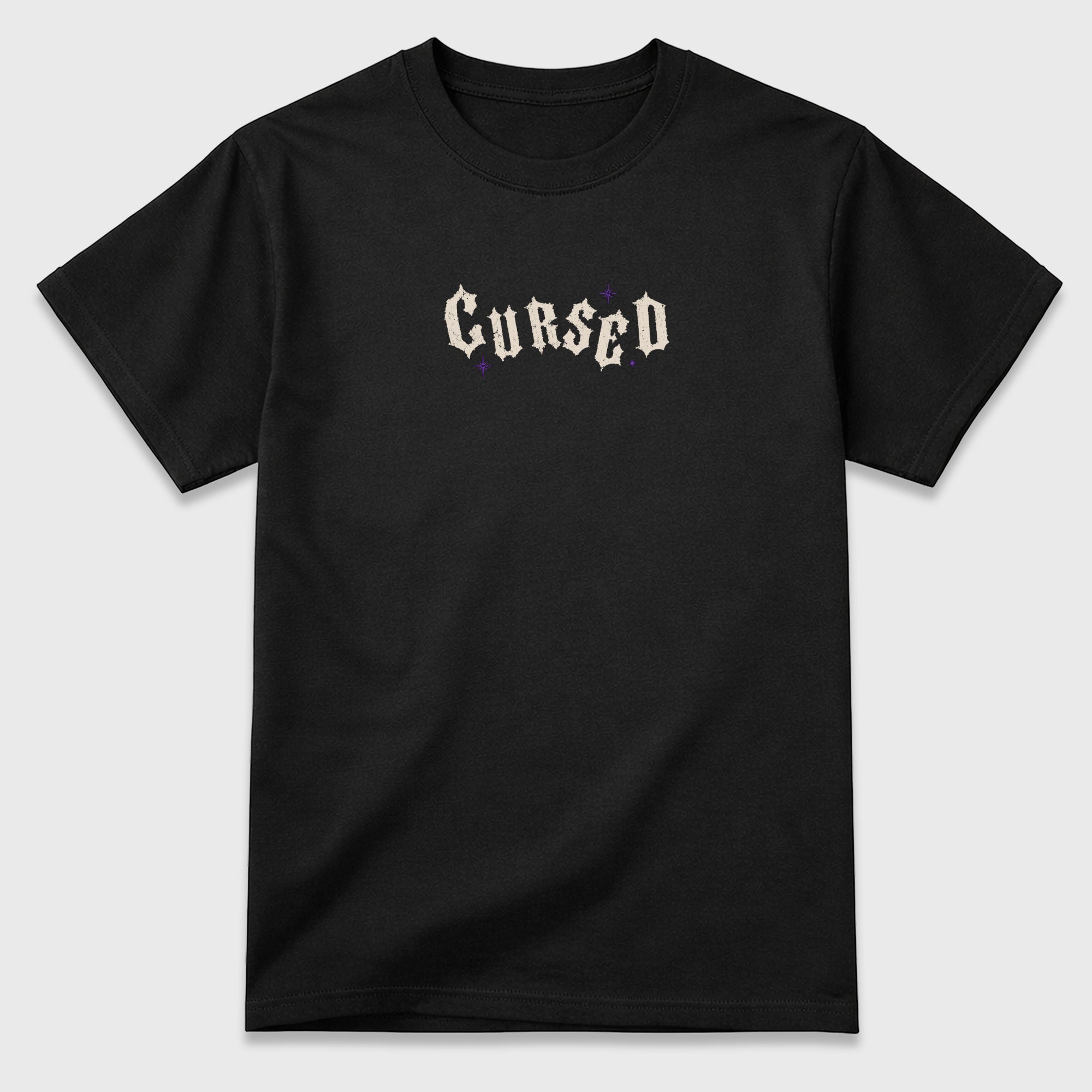 Cursed Skull Graphic T-Shirt featuring spooky streetwear artwork for Halloween outfits and fall season style. a sneaker matching shirt for a coordinated sneaker outfit.
