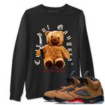 5s Archaeo Brown shirts to match jordans Cute Gangster sneaker match tees Air Jordan 5 Archaeo Brown SNRT Sneaker Release Tees unisex cotton Black 1 crew neck shirts