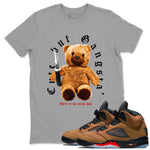 5s Archaeo Brown shirts to match jordans Cute Gangster sneaker match tees Air Jordan 5 Archaeo Brown SNRT Sneaker Release Tees unisex cotton Heather Grey 1 crew neck shirts