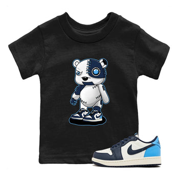 1s Obsidian shirts to match jordans Cyborg Bear shirts to match Jordans AJ1 Retro Low OG Obsidian match shoes to clothes SNRT Sneaker Tees Youth Baby Black 1 tee