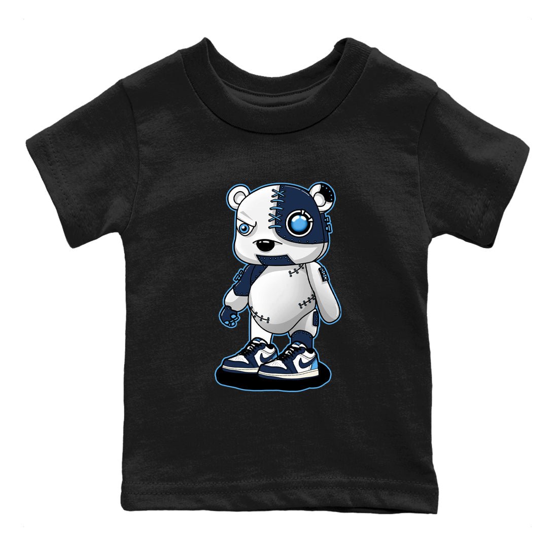 1s Obsidian shirts to match jordans Cyborg Bear shirts to match Jordans AJ1 Retro Low OG Obsidian match shoes to clothes SNRT Sneaker Tees Youth Baby Black 2 tee