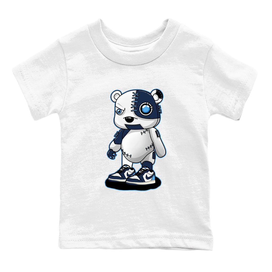 1s Obsidian shirts to match jordans Cyborg Bear shirts to match Jordans AJ1 Retro Low OG Obsidian match shoes to clothes SNRT Sneaker Tees Youth Baby White 2 tee