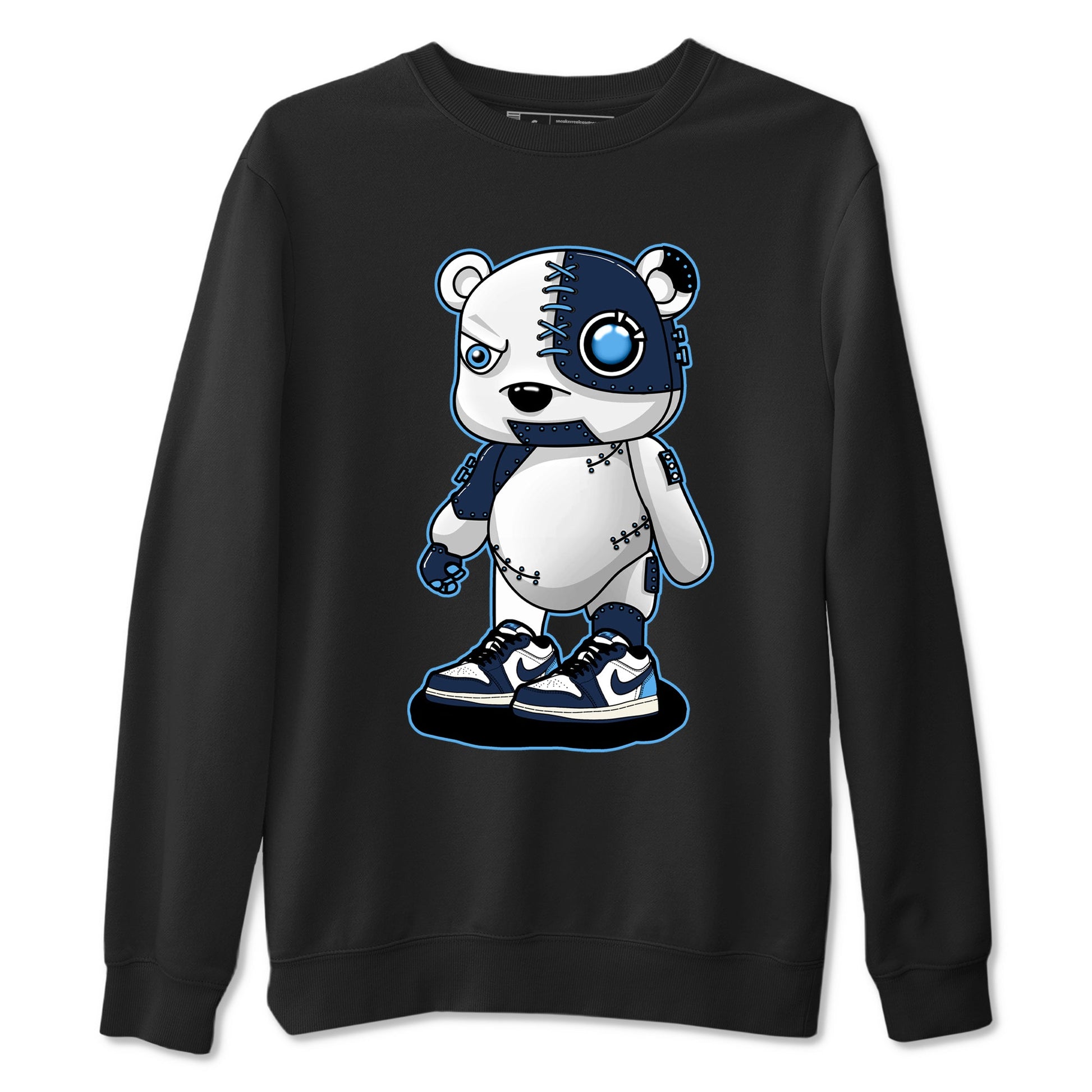 1s Obsidian shirts to match jordans Cyborg Bear shirts to match Jordans AJ1 Retro Low OG Obsidian match shoes to clothes SNRT Sneaker Tees unisex cotton Black 2 shirts