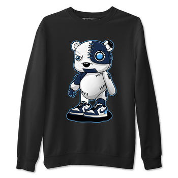 1s Obsidian shirts to match jordans Cyborg Bear shirts to match Jordans AJ1 Retro Low OG Obsidian match shoes to clothes SNRT Sneaker Tees unisex cotton Black 2 shirts