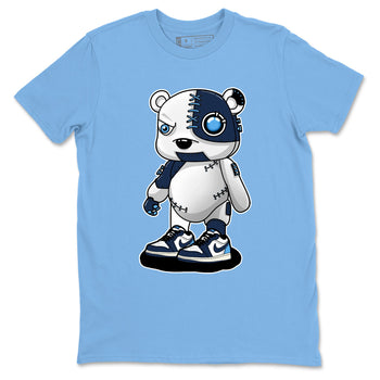 1s Obsidian shirts to match jordans Cyborg Bear shirts to match Jordans AJ1 Retro Low OG Obsidian match shoes to clothes SNRT Sneaker Tees unisex cotton Carolina Blue 2 shirts