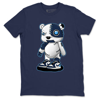 1s Obsidian shirts to match jordans Cyborg Bear shirts to match Jordans AJ1 Retro Low OG Obsidian match shoes to clothes SNRT Sneaker Tees unisex cotton Navy 2 shirts