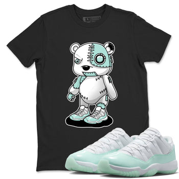 Cyborg Bear sneaker match t-shirt styled to complete your fit with the Air Jordan 11 Igloo sneakers, shown in Black 1.