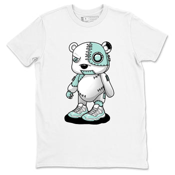 Cyborg Bear sneaker match t-shirt styled to complete your fit with the Air Jordan 11 Igloo sneakers, shown in White 2.