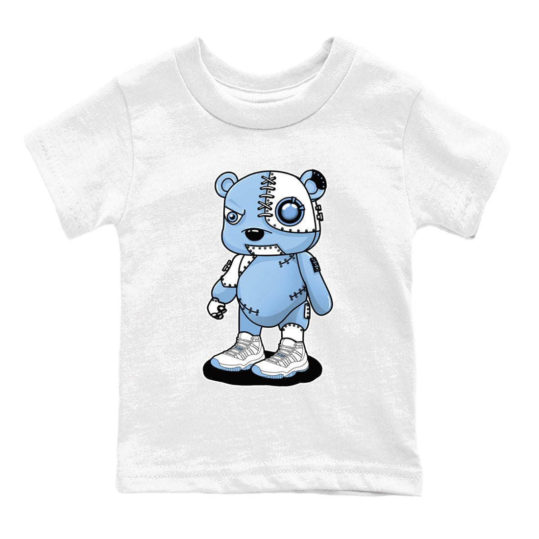 AJ11 Retro Legend Blue shirts to match jordans Cyborg Bear best t shirts to wear with jordans 11s Legend Blue match shoes to clothes SNRT Sneaker Tees Youth Baby White 2 tee