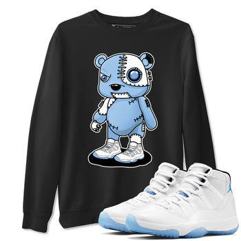 AJ11 Retro Legend Blue shirts to match jordans Cyborg Bear best t shirts to wear with jordans 11s Legend Blue match shoes to clothes SNRT Sneaker Tees unisex cotton Black 1 shirts