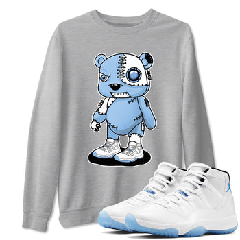 AJ11 Retro Legend Blue shirts to match jordans Cyborg Bear best t shirts to wear with jordans 11s Legend Blue match shoes to clothes SNRT Sneaker Tees unisex cotton Heather Grey 1 shirts