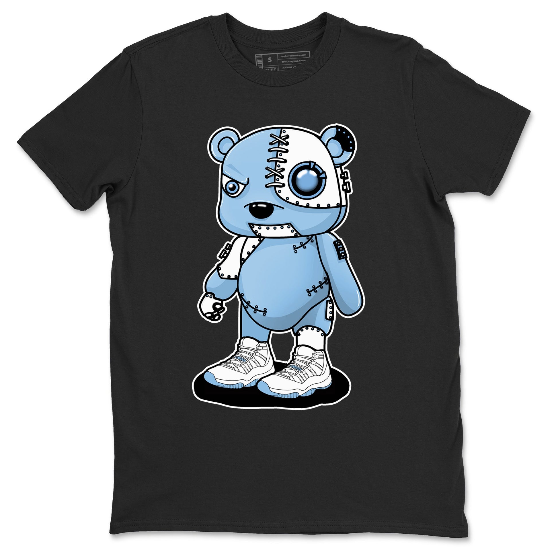 AJ11 Retro Legend Blue shirts to match jordans Cyborg Bear best t shirts to wear with jordans 11s Legend Blue match shoes to clothes SNRT Sneaker Tees unisex cotton Black 2 shirts