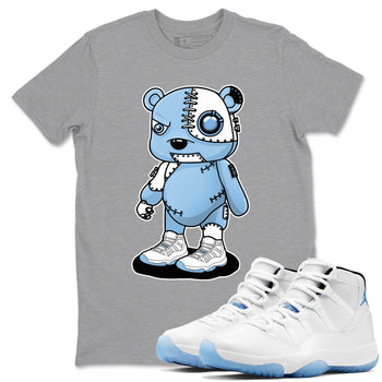 AJ11 Retro Legend Blue shirts to match jordans Cyborg Bear best t shirts to wear with jordans 11s Legend Blue match shoes to clothes SNRT Sneaker Tees unisex cotton Heather Grey 1 shirts