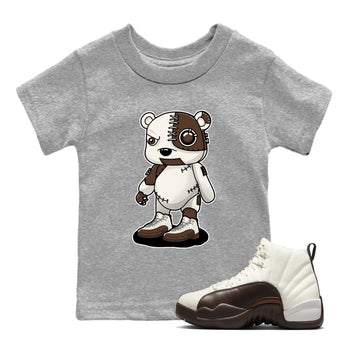 AJ12 Baroque Brown shirts to match jordans Cyborg Bear best t shirts to wear with jordans SoleFly x Jordan 12 Baroque Brown match shoes to clothes SNRT Sneaker Tees Youth Baby Heather Grey 1 tee