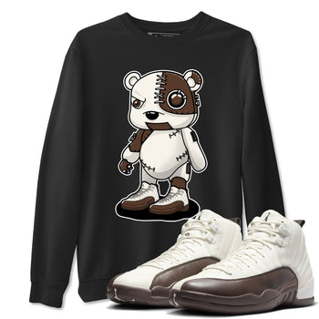 AJ12 Baroque Brown shirts to match jordans Cyborg Bear best t shirts to wear with jordans SoleFly x Jordan 12 Baroque Brown match shoes to clothes SNRT Sneaker Tees unisex cotton Black 1 shirts