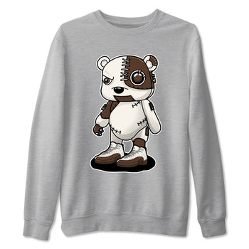 AJ12 Baroque Brown shirts to match jordans Cyborg Bear best t shirts to wear with jordans SoleFly x Jordan 12 Baroque Brown match shoes to clothes SNRT Sneaker Tees unisex cotton Heather Grey 2 shirts