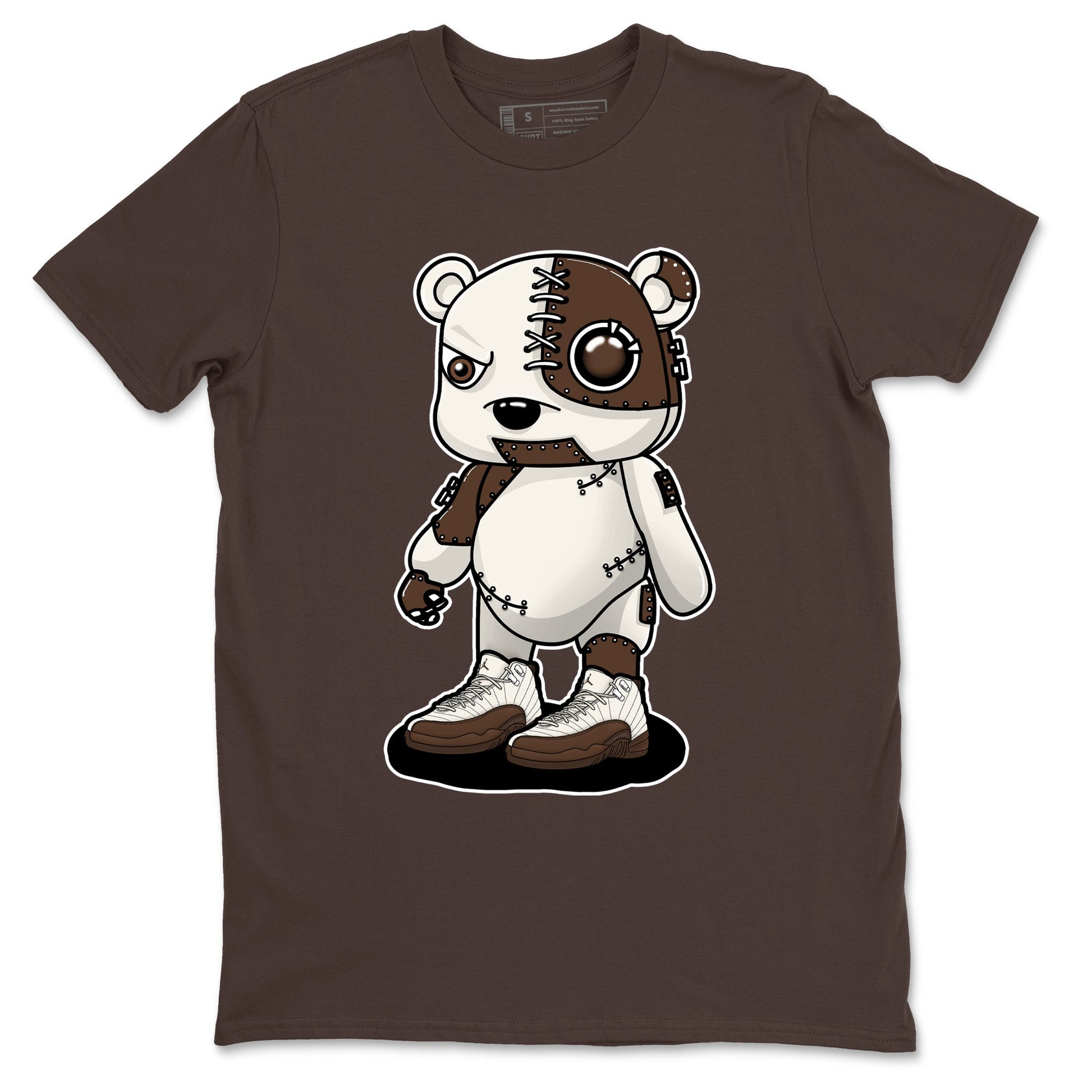 AJ12 Baroque Brown shirts to match jordans Cyborg Bear best t shirts to wear with jordans SoleFly x Jordan 12 Baroque Brown match shoes to clothes SNRT Sneaker Tees unisex cotton Dark Chocolate 2 shirts